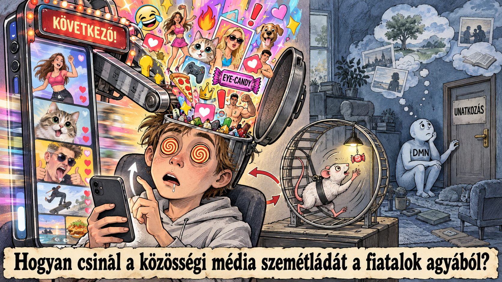 A scrolllozás inger-vezéreltté teszi az agyat és szeméttel tölti fel. TE döntsd el mit olvasol!